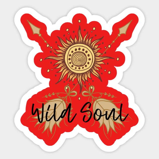 Wild Soul Sticker by Tripley Tees